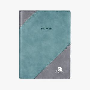 Carnet en cuir personnalisé à feuilles mobiles, texture de cuir de cheval premium 2026, bicolore, pour affaires - Product Image 4