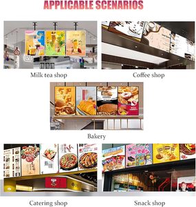 Aluminum Alloy Frame LED <b>Advertising</b> <b>Light</b> <b>Box</b> Wall Mounted Menu Board Restaurant Board Sign LED Backlit Display For Cafe Shops - Product Image 6
