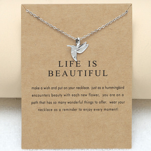Monili di modo di Nuovo Oro-colore <span class=keywords><strong>La</strong></span> <span class=keywords><strong>Vita</strong></span> È Bella Uccello Della Clavicola Corta Collana Del Choker Per Le Donne Del Pendente Animale Della Collana Dei Monili - Product Image 5