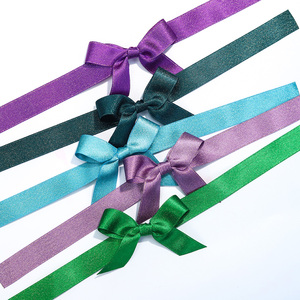 Tùy Chỉnh Pre-Made Satin Ribbon Cung Tự Dính Nhỏ Polyester Căng Vòng Lặp Quà Tặng Băng Cung Băng Cho Trang Trí Đám Cưới - Product Image 1