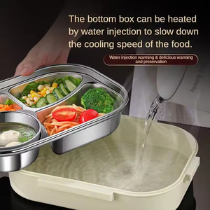 Ready Ship 1L Rectangle Adult Office Stainless Steel Kids School Bento <b>Lunch</b> <b>Box</b> Insulated Bag BPA Free Heatable Leak Proof - Product Image 4