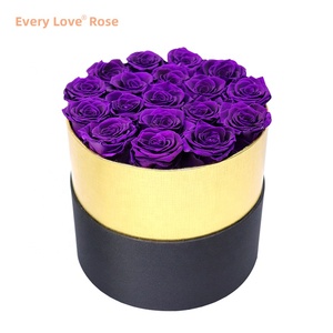 Every Love vente en gros de vraies roses naturelles de longue durée immortelles éternelles conservées pour toujours dans une boîte ronde comme cadeau de Noël - Product Image 3