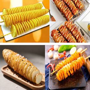 Excellent Uniform Thickness <b>Potato</b> Tower <b>Slicer</b> Spiral <b>Potato</b> <b>Machine</b> for Buffet Restaurant - Product Image 2