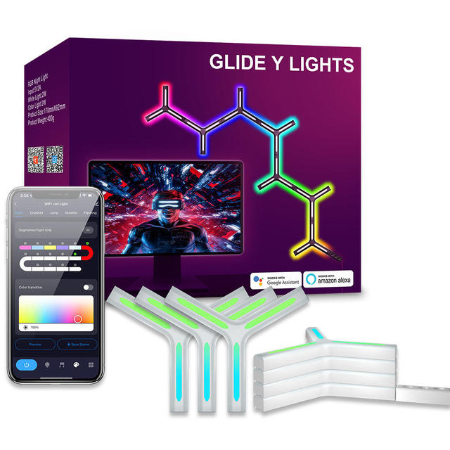 Smart LED Wall Lights DIY USB Powered Music-Syncing App-Controlled Home Theater & Gaming Room Ambiance Lighting
