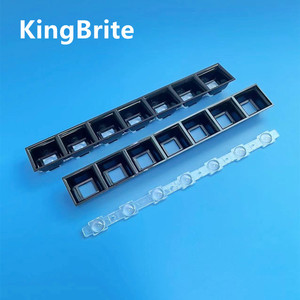 Ensemble de réflecteurs L280*W40mm Grill 7x1, lentille linéaire 30/50/80/30*70 degrés avec réflecteur pour éclairage de bureau - Product Image 2