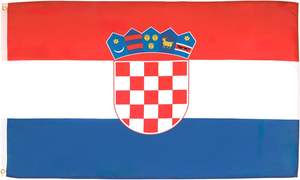 Personnalisable 3x5ft Polyester Imprimé Double Face Croate <span class=keywords><strong>Croatie</strong></span> Drapeau Européen Monde Drapeaux Nationaux avec Saignement <span class=keywords><strong>de</strong></span> Couleur - Product Image 2