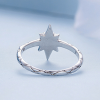 925 argent Sterling coeur bleu opale étoile bague femmes spécial Vintage Style Astral anneau mariée femme mariage cadeau bijoux BSR455