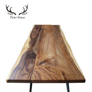 Personalizado de alta calidad restaurante de muebles de madera maciza mesa de comedor tablón de madera de <span class=keywords><strong>nogal</strong></span> natural <span class=keywords><strong>encimera</strong></span> - Product Image 2