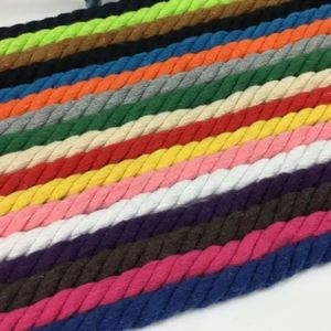 Lacets de chaussures en coton de 6 mm de couleur personnalisée, cordon plat de 8 mm, corde en coton épaisse ronde de 10 mm, lacets torsadés pour chaussures Dunk - Product Image 3