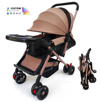 Poussette bébé légère, compacte, pliable, pour voyager, avec poignée réversible, pliage à une main, pour enfants jusqu'à 3 ans