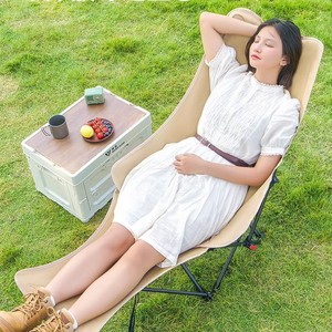 Chaise lune avec support pour les jambes, pliable, pour jardin extérieur, style décontracté, chaise de camping portable, forme ovale, origine Zhejiang - Product Image 1