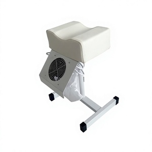 Tabouret de pédicure moderne et portable en acier inoxydable réglable avec support de ventilateur pour salon et chambre – Écologique et durable pour les soins des pieds - Product Image 4