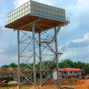 تجميعها GRP مرتفعة خزان المياه مع برج الجزيرة لتخزين مياه الشرب