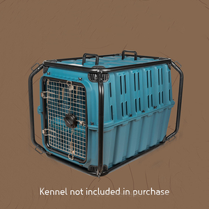 Đen CuộN lồng tethers cho chó bền nhựa PET hộp không khí với cán dây sắt cửa và thoáng khí xe thùng xử lý - Product Image 3