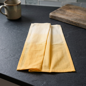 Essuie-tout de cuisine en coton, séchage rapide, couleur unie, tissé carré, lavable en machine, blanc avec bordure dorée - Product Image 1
