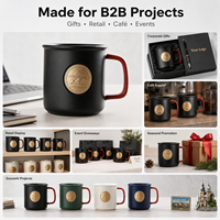 Taza de Café de Porcelana Fina con Logotipo Personalizado, Acabado Mate Acanalado, Antiderrames, Apta para Lavavajillas, para Oficina, Promocional