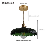 Lustre en verre et laiton nordique, style rétro japonais, chambre à coucher, salle à manger, comptoir de bar, café, salon de thé, luminaires simples