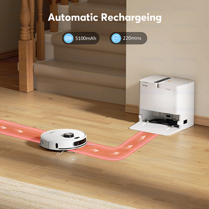 Teendow D60S Ultra 6000Pa 라이더 자동 세척 로봇 진공 및 걸레 청소기 (베이스 스테이션 포함) - Product Image 6