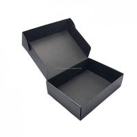 Boîte postale ondulée noire mate personnalisée avec logo pour petits bocaux en verre perruques rouge à lèvres chaussettes cils emballage pilule médicaments dossier
