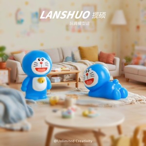 Figuras Miniatura de Resina de Doraemon, Adornos de Escritorio de Plástico 3D, Decoraciones para Carcasas de Teléfono DIY, Venta al Por Mayor - Product Image 2