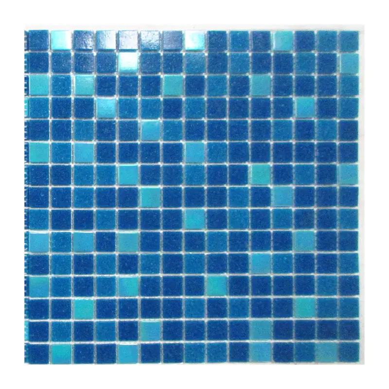 Mosaïque en verre bleu pour piscine extérieure, carrelage de piscine, mosaïque bon marché