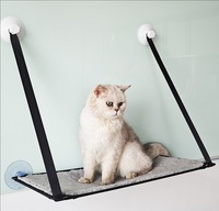 Hamac pour chat à fenêtre, écologique, motif uni, toutes saisons, amovible, lavable, robuste, lit pour chat, niche pour chat