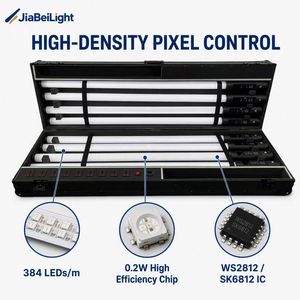 8 luces de haz Fresnel RGBWA inalámbricas IP65 para fiestas/discotecas al aire libre con estuche de transporte y control DMX512 - Product Image 5