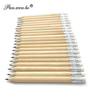 Individuell bedruckte, spitze Mini-Holzstifte, Golfstifte, 4 Zoll Mini-Halbstifte mit Radiergummi - Product Image 1