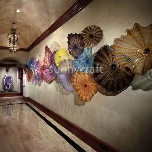 Thiết kế đặc biệt Murano Glass tấm nghệ thuật hiện đại Glass tường trang trí nội thất mặt hàng trang trí cho tường