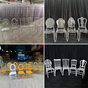 LEDA Wholesale Banquet <b>Outdoor</b> Hotel Decorations Gold Detachable Plastic <b>Chairs</b> for Dining Events - Product Image 6