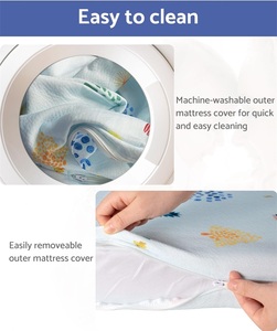 Colchón de Espuma para Cuna Mini de 2 Etapas Personalizado OEM ODM, Impermeable, con Funda Extraíble, Portátil, para Bebés e Infantes - Product Image 5