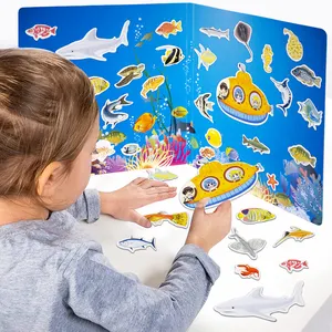 Poupée magnétique composite colorée et drôle, jeu animal, livre de jouets pour enfant