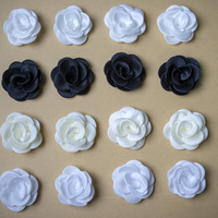 5.5cm tepi Panggang bunga Camellia korsase dekoratif sepatu DIY aksesori rambut kotak kemasan botol parfum tambahan pakaian