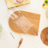 Boîte d'emballage en plastique transparente en PET épais de 2 pouces, pliable, pour mousse, tiramisu, gâteau