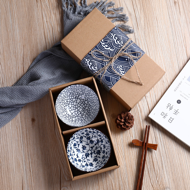 Blanc+Bleu - Coffret cadeau 2 bols