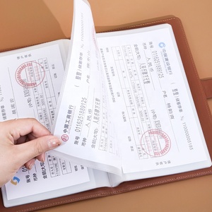 Nhà Máy giá bán buôn ngân hàng tiền gửi thư mục không thấm nước PU da hóa đơn Cuốn Sách Tiền Gửi nhận lưu trữ máy tính xách tay - Product Image 3