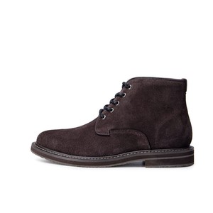 Nouvelles bottes à plateforme en daim à bout pointu en cuir véritable tendance pour hommes, à semelles épaisses, bottes de randonnée multifonctionnelles - Product Image 5