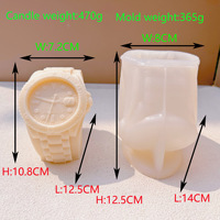 Moule en Silicone pour Bougie Décoration Horloge Montre de Luxe, Idéal pour Plâtre, Résine, Savon ou Cire de Soja