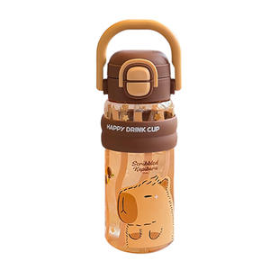 Botella de agua Zuo Mu de 500 ml, libre de BPA, cilíndrica, para estudiantes y niños, con asa y tapa, ideal para el regreso a clases. - Product Image 5