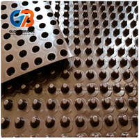Panneau de drainage brun intégré de 8 mm, 10 mm, 12 mm, 15 mm, 20 mm, imperméable, pour mur de soutènement