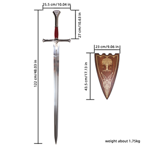 Replica della Spada Narsil di Il <span class=keywords><strong>Signore</strong></span> <span class=keywords><strong>degli</strong></span> <span class=keywords><strong>Anelli</strong></span>, Spada di Elendil Isildur Non Affilata, Accessorio per Cosplay, Collezione, Regalo di Halloween - Product Image 6