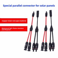 Adaptateur en Y 3 voies pour panneaux solaires photovoltaïques, étanche, 50A, 2 entrées 1 sortie, fils rouge et noir, Y3