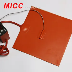 Micc Aangepaste 3M Goede Kwaliteit Siliconen Verwarming Pad Siliconen Verwarming Plaat 3D Printing Hot Bed Met Thermostaat