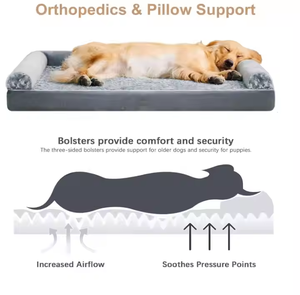 Lits pour chiens Offre Spéciale grand canapé imperméable lit pour animaux de compagnie avec couverture lavable amovible chenil chaud pour chiens de grande taille - Product Image 6