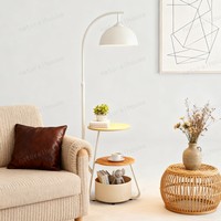 Lampadaire sur mesure avec table d'appoint, logo couleur OEM, éclairage décoratif multi-scènes pour la maison