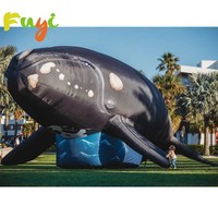 Baleine géante gonflable de dauphin de la publicité de super grande baleine bleue gonflable