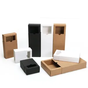 Supplier Luxury Gift Black Style Custom Kraft Paper Cardboard Storage Carton Packaging Drawer Box