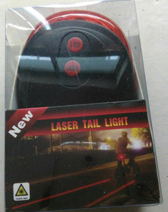Luz Trasera Láser para Bicicleta con Paquete y Batería para Bicicletas de Montaña, 5 LED, 7 Modos de Destello, Luz Trasera para Bicicleta - Product Image 5