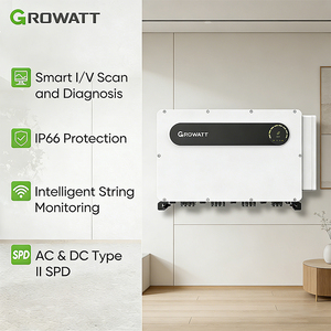 ระบบโซลาร์เซลล์ Growatt 100kw 110kw 120kw 125kw 150kw แบบสามเฟส ติดตั้งบนหลังคา พร้อมโมดูล wifi และหน้าจอแสดงผล - Product Image 4