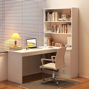 Nouveau <span class=keywords><strong>bureau</strong></span> d'<span class=keywords><strong>ordinateur</strong></span> en bois en promotion avec étagère intégrée et bibliothèque pour la maison et l'étude, surface de travail - Product Image 1